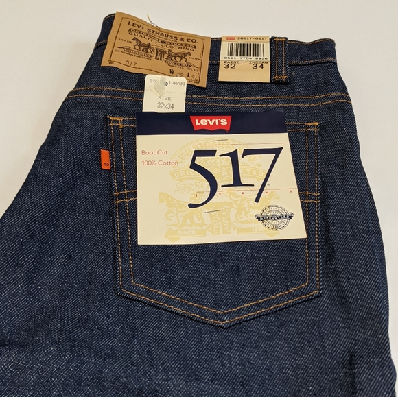 1980s Levi's 517 Boot Cut Jeans New With Tags - Picture 2 of 3